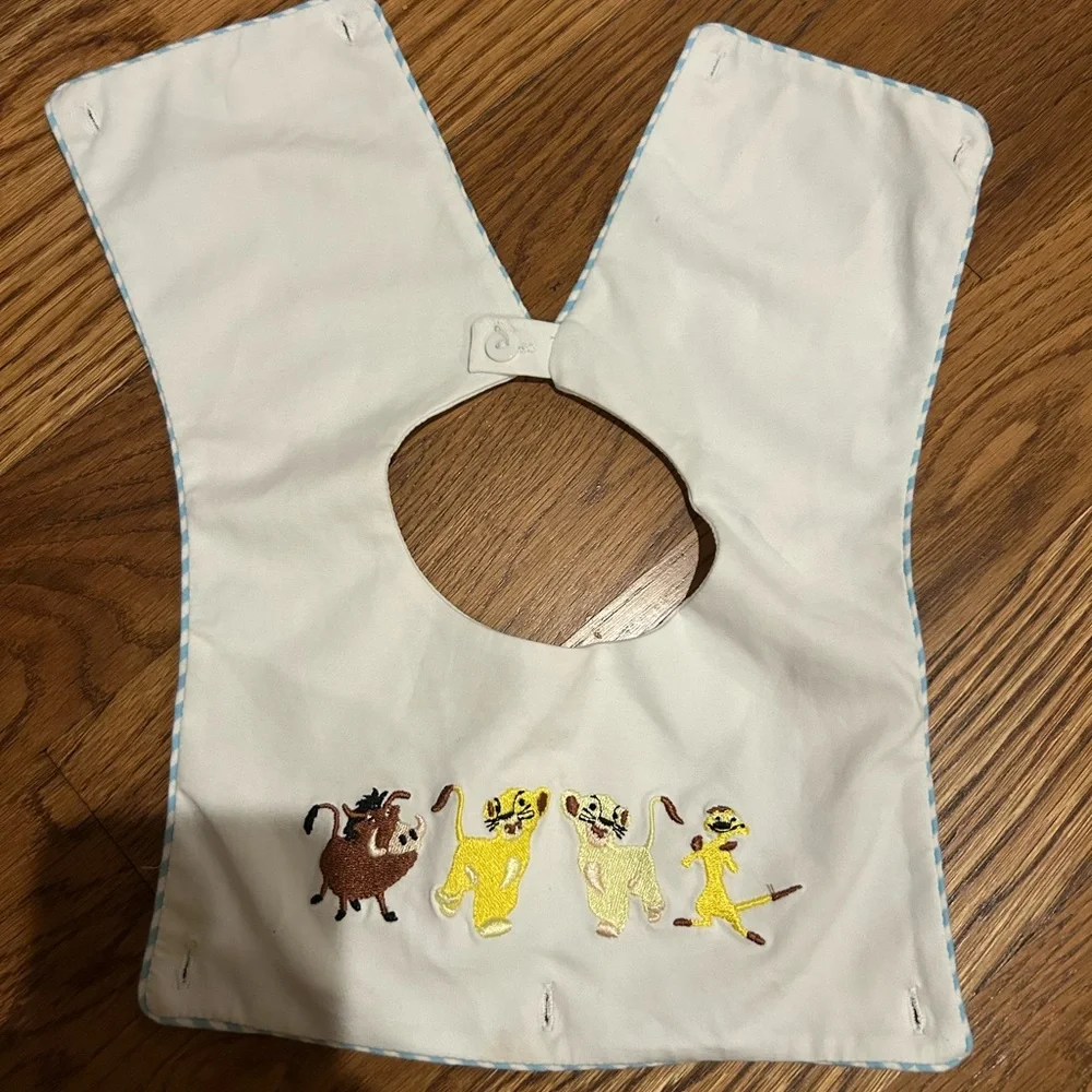 New VTG Rare Embroidery Disney Pixar Bibs Toy Story 101 Dalmatians Lion King